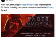 《星球大战：Vader Immortal》、《墙壁里的狼》获艾美奖提名